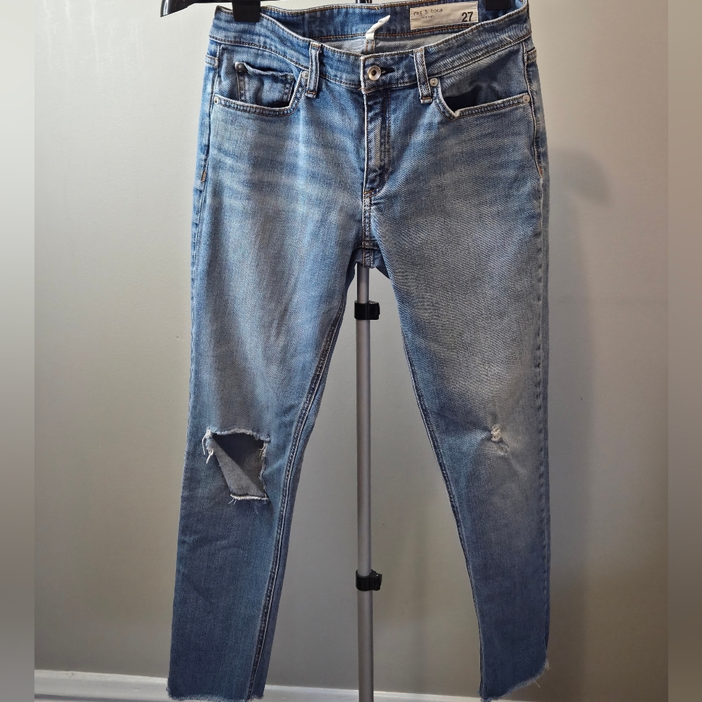 Rag And Bone Distressed Women Boyfriend Jeans Size 27